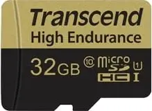 Kartë memorie Transcend MicroSDHC, 32 GB, Class 10, 21 MB/s, e zezë