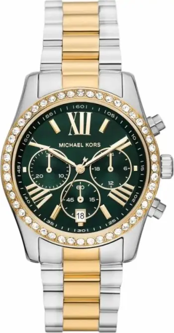 Orë dore Michael Kors Lexington për gra, kronograf, 38mm, çelik inox dyngjyrësh
