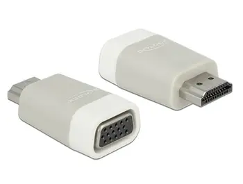 Adapter Delock HDMI - D-Sub (VGA) AV (65472), i hirtë