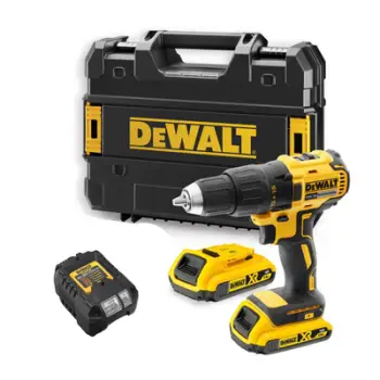 Shpuese DeWALT 18V XR, pa brusha, 2 x 2,0Ah