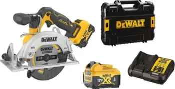 Sharrë rrethore Dewalt DCS512P2, 12V, teh 140 mm, e verdhë
