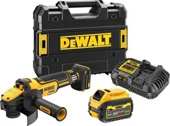 Mulli këndor pa kabllo Dewalt XR, 125 mm, 18V 6.0Ah, me kuti TSTAK