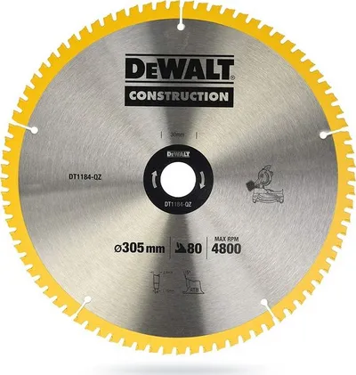 Disk prerës për dru Dewalt, 30x305 mm - 1