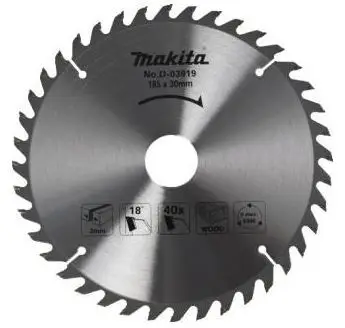 Sarrë rrethore për dru Makita, 185 x 30 mm, 40z
