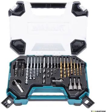 Set aksesorësh Makita E-22573, 38 copë, për kaçavida dhe trapano