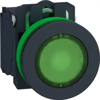 Buton i ndriçuar Schneider Electric Harmony XB5FW33M5, 30mm, LED 230 240V AC, i gjelbër