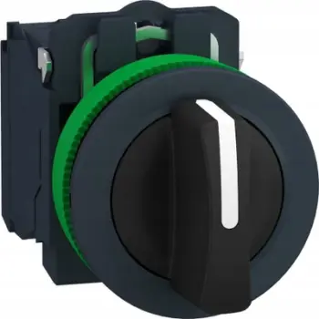 Çelës rrotullues Schneider Electric Harmony XB5FD53, 3 pozicione, 2NC, i zi