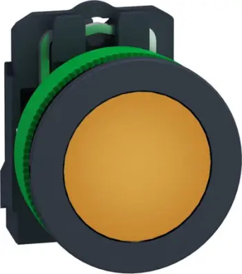 Buton shtypës Schneider Electric Harmony XB5FVG5, 30mm, LED 110-120V AC, portokalli