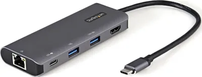Adapter multiport USB C StarTech.com, HDMI 4K 30Hz, Power Delivery 100W, gri - 1