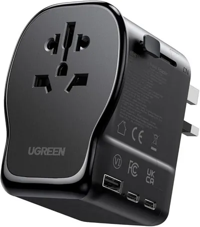 Adapter udhëtimi UGREEN Travel Adapter Multi Plug, universal, shumëporte, i zi - 1