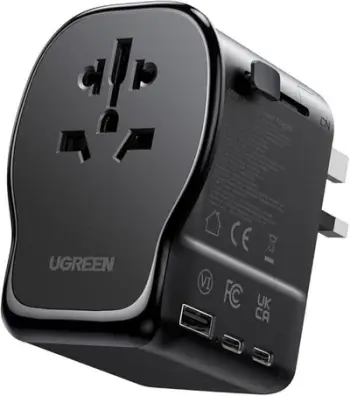 Adapter udhëtimi UGREEN Travel Adapter Multi Plug, universal, shumëporte, i zi