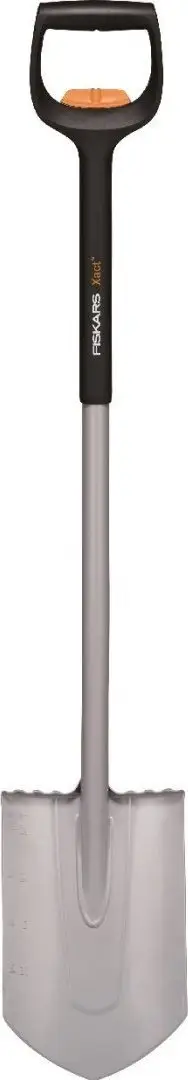 Lopatë teleskopike Fiskars Xact 1001567, çelik boroni, dorezë SoftGrip, portokalli