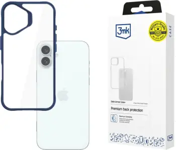 Mbështjellës 3mk Satin Armor Case+ për iPhone 16 Plus, Transparent/Blue