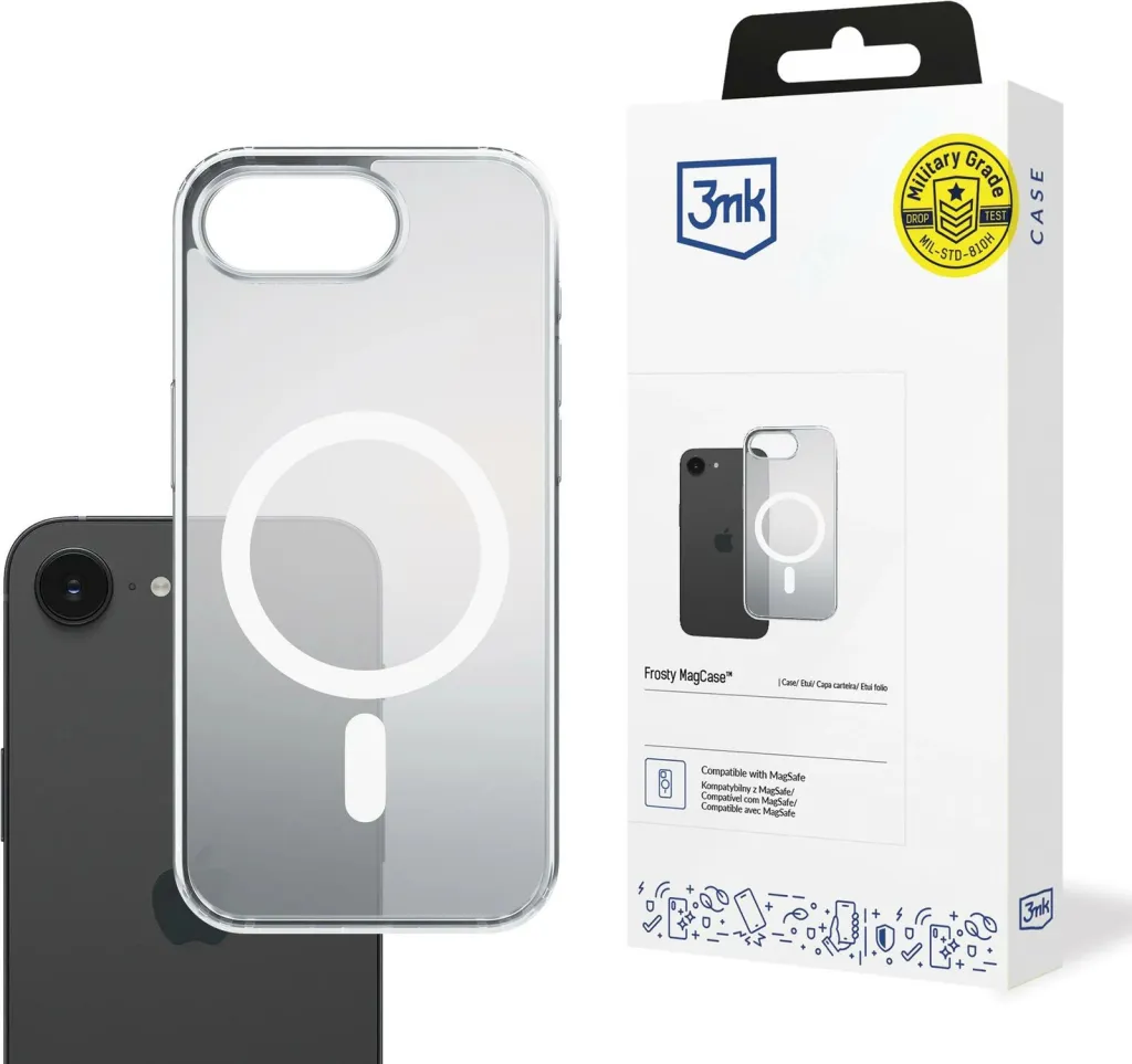Mbështjellës 3mk Frosty MagCase për iPhone 16E, i bardhë - 1
