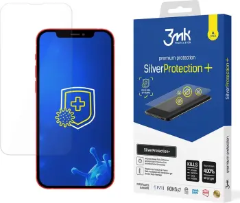 Mbështjellës ekranit antibakterial 3mk Silver Protection+ për iPhone 13, Transparent