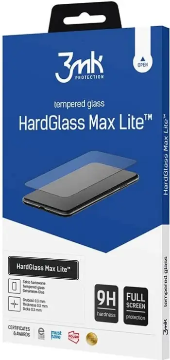 Xham i temperuar 3mk HardGlass Max Lite për Samsung Galaxy S25 Edge, Zi