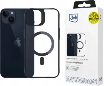 Mbulesë mbrojtëse 3MK Satin Armor MagCase për iPhone 14 Plus, 6.7", MagSafe, e zezë