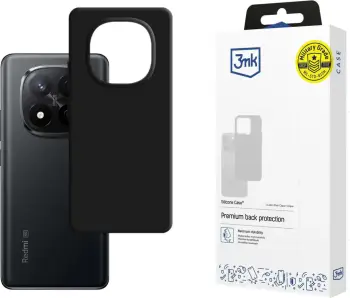 Mbështjellës silikoni 3mk për Xiaomi Redmi Note 14 Pro+, zi