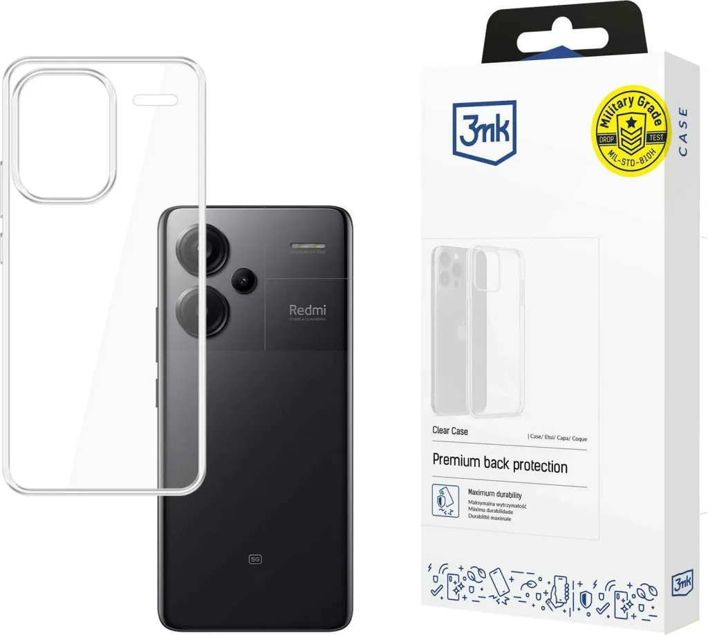 Mbështjellës për celular 3mk Clear Case për Xiaomi Redmi Note 13 Pro+, transparent - 1