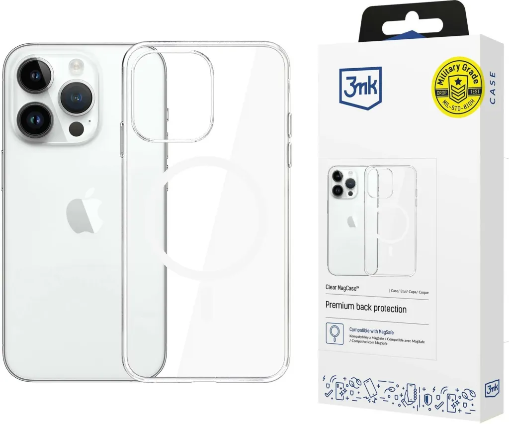 Mbështjellës 3mk Clear MagCase për iPhone 13 Pro Max, Transparent - 1