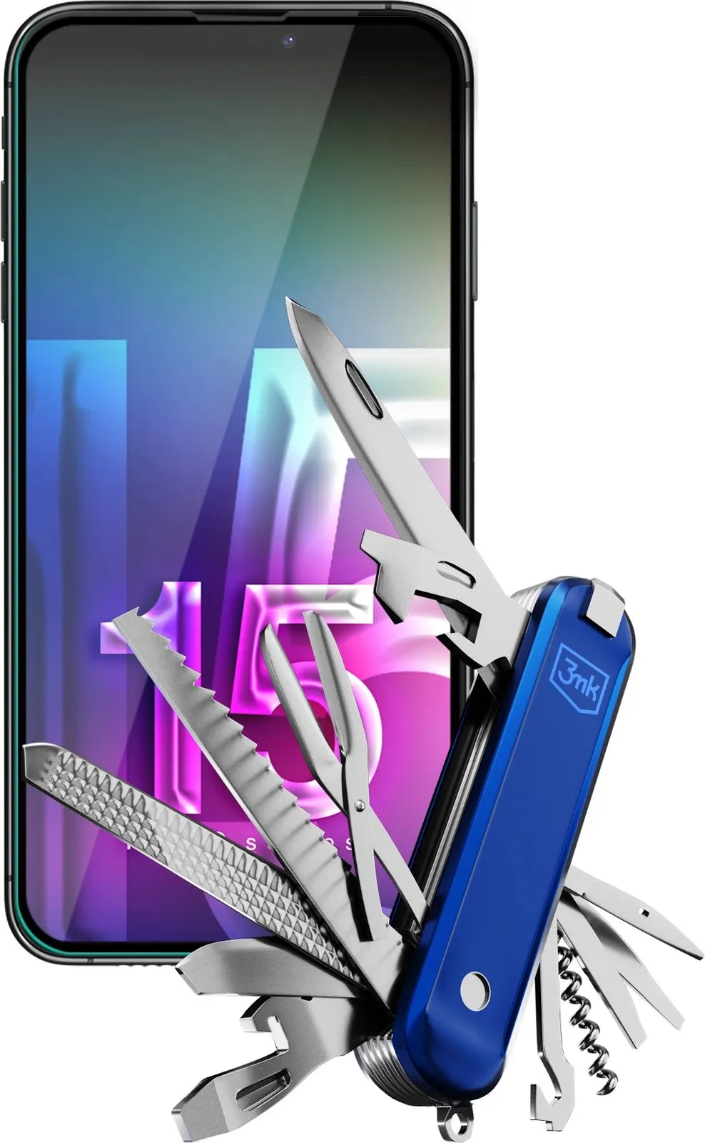 Xham mbrojtës 3mk HardGlass Max Lite për iPhone 15 Pro - 4
