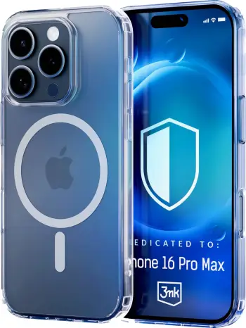 Mbështjellës 3mk MagCase me MagSafe për iPhone 16 Pro Max, Transparent