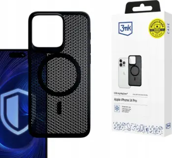 Kapak mbrojtës 3MK COOLing MagCase për iPhone 14 Pro, kompatibil MagSafe, transparent