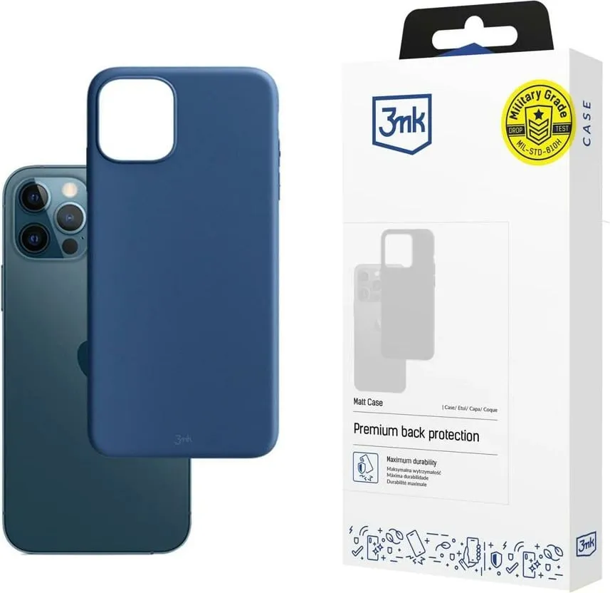 Mbështjellës 3mk Matt Case për iPhone 12 / iPhone 12 Pro, Kaltër - 1