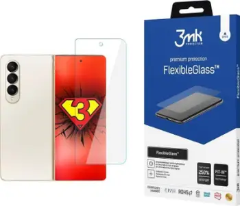 Xham mbrojtës 3MK FlexibleGlass për Samsung Galaxy Z Fold4, hibrid, rezistent ndaj gërvishtjeve, transparent