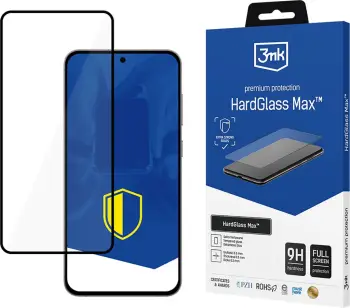 Xham i temperuar 3mk HardGlass Max Black për Samsung Galaxy S24 FE, i zi