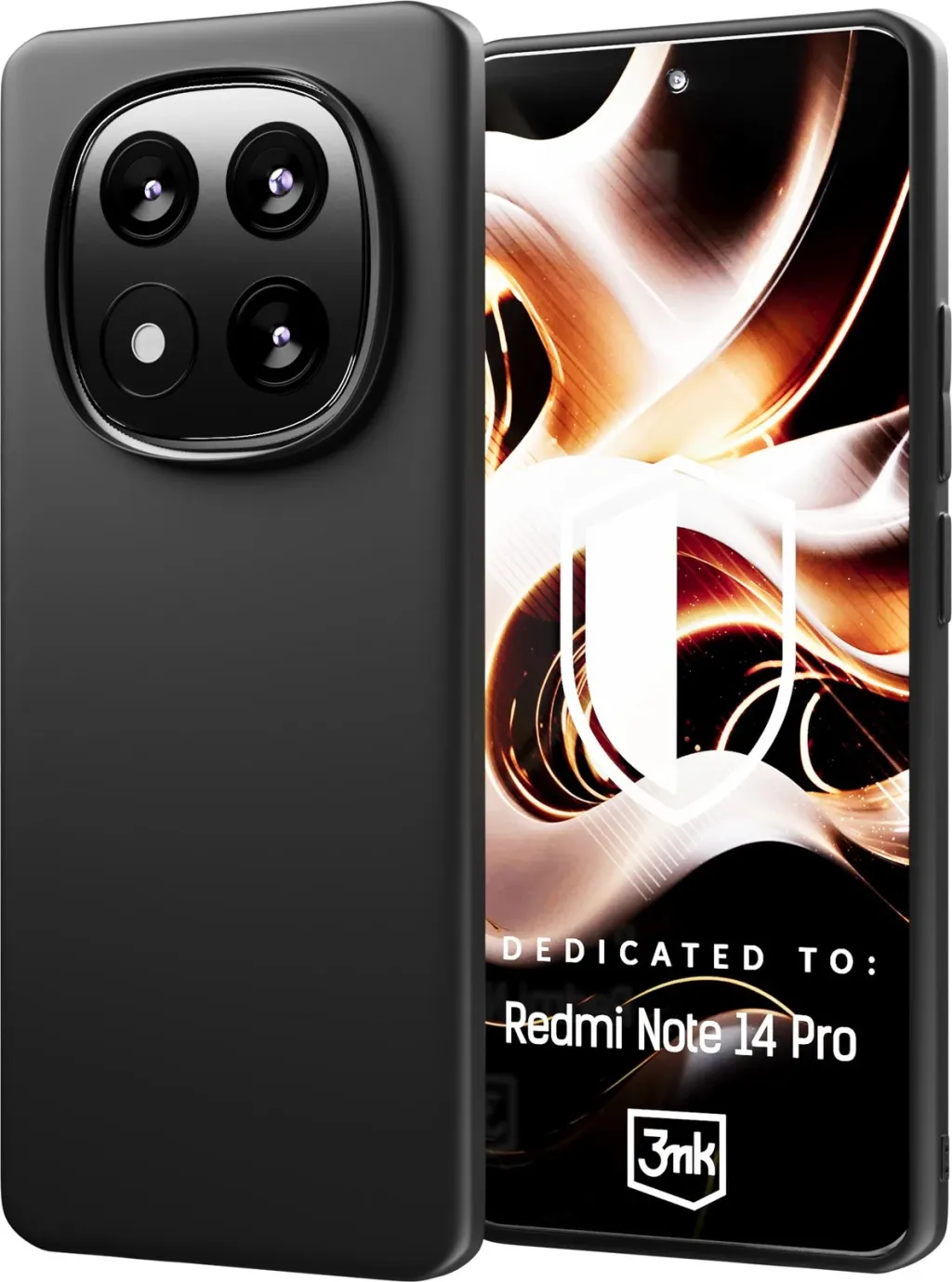Mbështjellës 3mk Matt Case për Xiaomi Redmi Note 14 Pro, i zi - 1