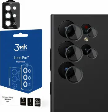 Mbështjellës për kamerë Samsung Galaxy S22 Ultra 3mk Lens Protection Pro, i zi