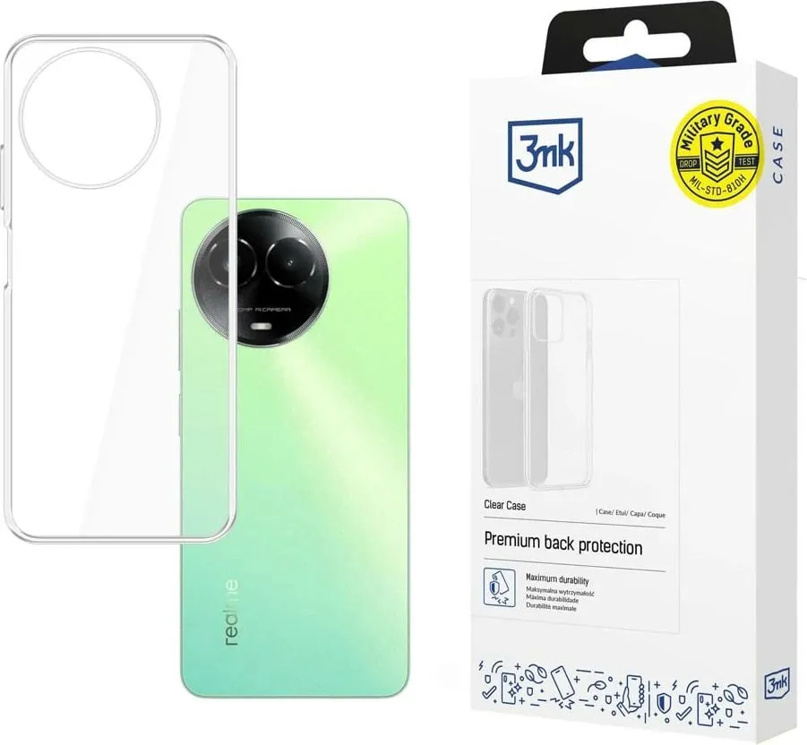 Mbështjellës 3mk Protection Clear Case për Realme C67 5G, Transparent - 1