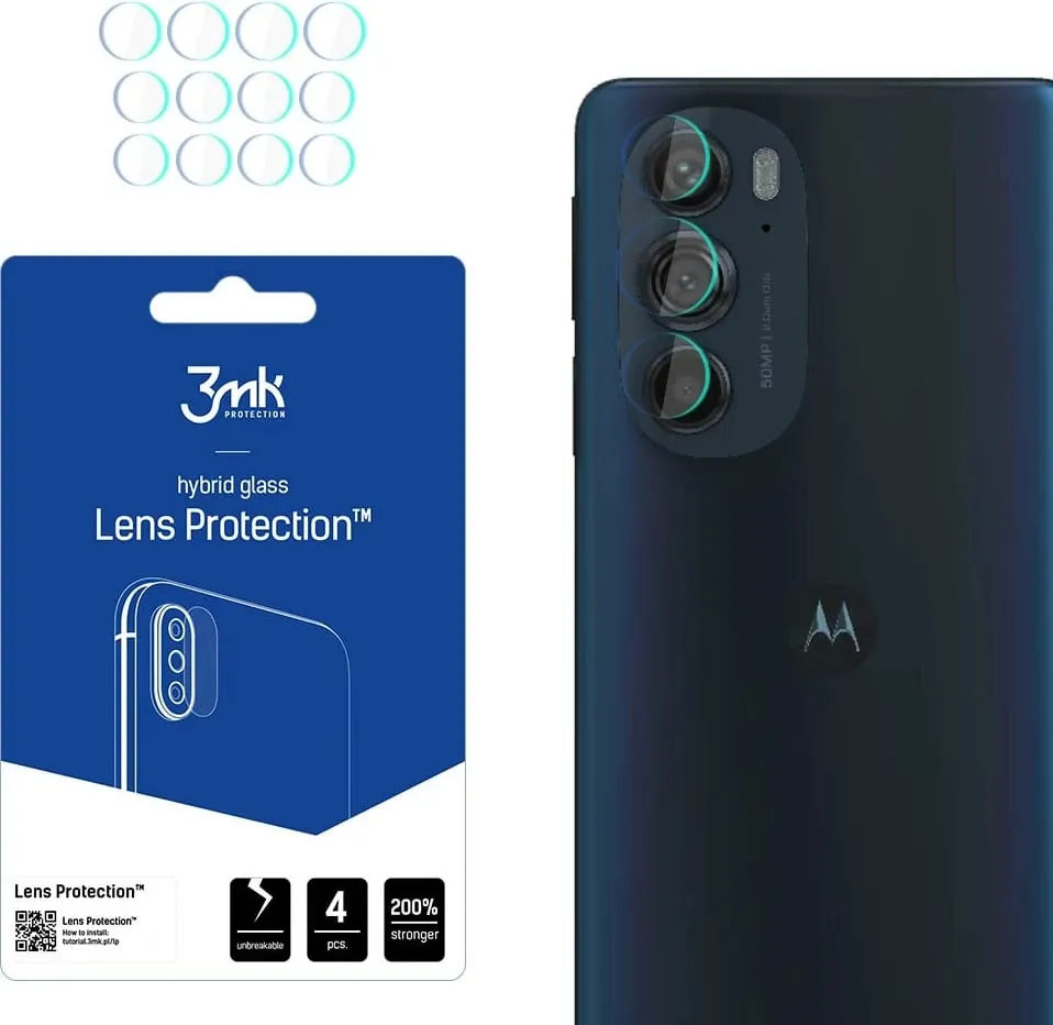 Mbrojtëse lente 3MK Lens Protect për Motorola Edge 30, set 4 copë, transparente - 1