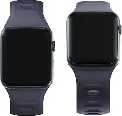 Rrip ore 3mk Silicone për Apple Watch, 38 40 41mm, gri - 3