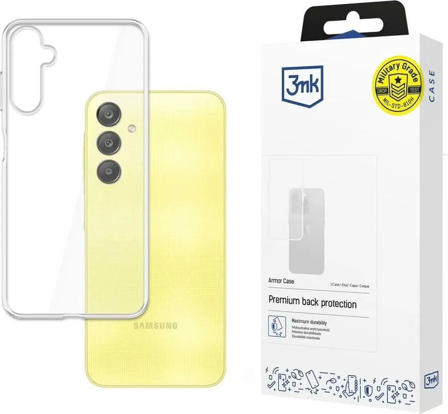 Mbështjellës 3mk Armor Case për Samsung Galaxy A25 5G, Transparent - 1