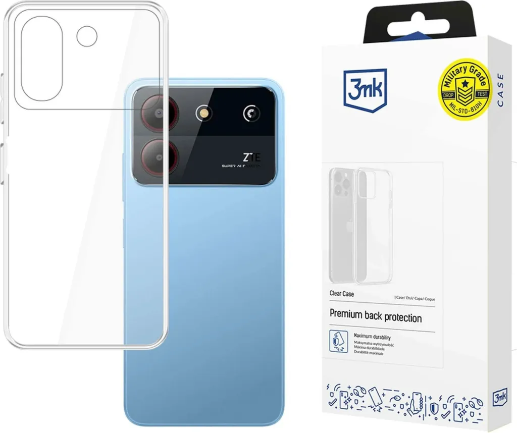 Mbështjellës 3mk Protection Clear Case për ZTE Blade A54, Transparent - 1