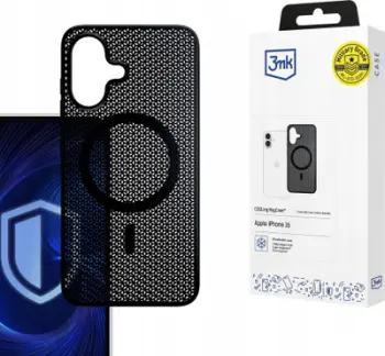 Kuti mbrojtëse 3MK COOLing MagCase për iPhone 16, me MagSafe, antirrëshqitëse, transparente