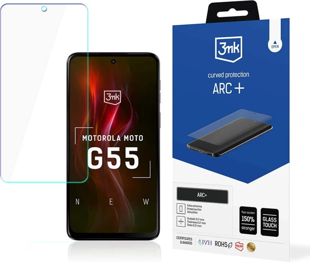 Film mbrojtës 3mk ARC+ për Motorola Moto G55 5G - 1