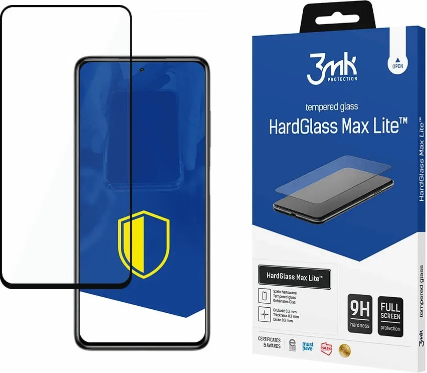 Xham mbrojtës 3mk HardGlass Max Lite për Xiaomi POCO X3 Pro, Transparent - 1