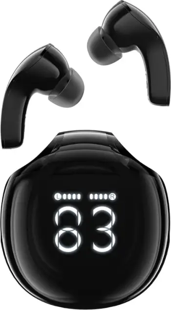 Kufje Acefast T9, wireless, Bluetooth 5.3, me ekran LED, të zeza
