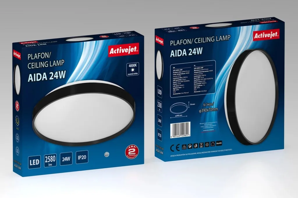 Dritë tavani LED Activejet AJE-AIDA 24W, e bardhë - 5