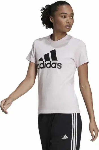 Bluzë adidas Big Logo W HC9274, pambuk, me mëngë të shkurtra, rozë