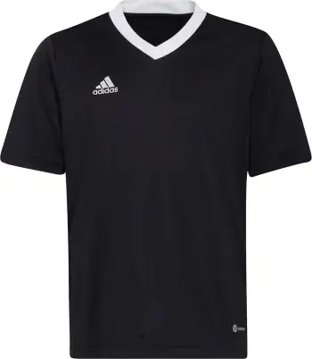 Bluzë sportive fëmijësh Adidas Entrada 22 Jsy Jr H57497, poliestër, teknologji AeroReady, e zezë