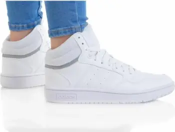 Këpucë adidas Hoops Mid 3.0 për fëmijë, të bardha
