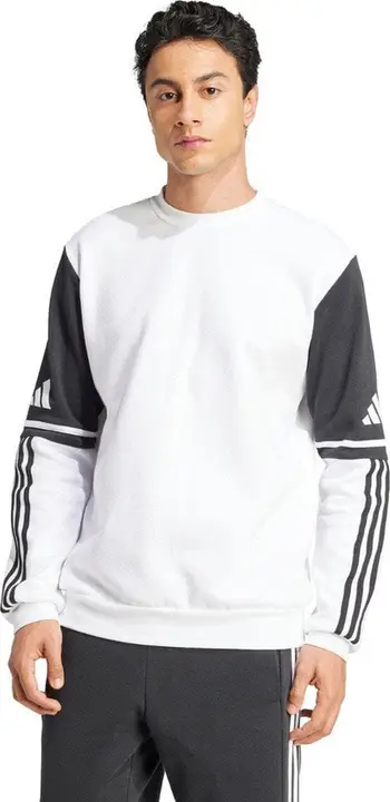 Dukse Adidas Squadra 25 Sweat Crew JD2959, për meshkuj, pambuk, e zezë e bardhë