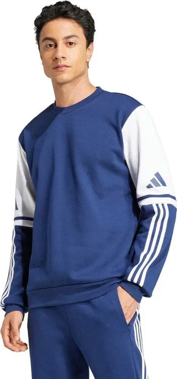 Duks Adidas Squadra 25 Sweat Crew M JD2958, pambuk poliester, për meshkuj, blu navy