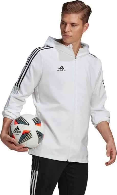 Duks me kapuç adidas për meshkuj, i bardhë - 3