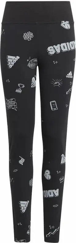 Leggings për vajza adidas JG Bluv Q3 Tight Jr IA1567, të gjata, materiale elastike, të zeza