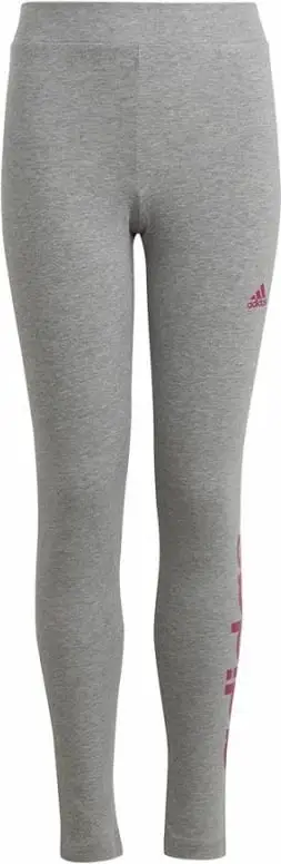 Leggings për vajza adidas Lin Tig Jr IC3580, të ngushta, pambuk i përzier, gri